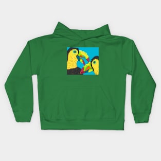 tucans family rain forest Kids Hoodie